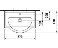 JIKA MIO Umyvadlo do nábytku 67cm bez otvoru pro baterii (1)