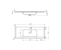 SAPHO ARUBA umyvadlo, Rockstone, 140x51,5cm, bílá mat (6)