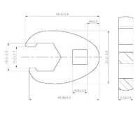 BGS Klíč otevřený plochý, 10 mm (3/8") drive, 18 mm (2)