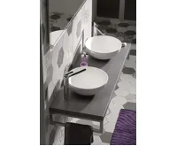 SAPHO THIN umyvadlo na desku, Rockstone Ø 39 cm, bílá mat (6)