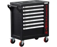 BGS Dílenský vozík, 7 zásuvek, 1 boční dvířka, prázdný BGS Dílenský vozík, 7 zásuvek, 1 boční dvířka, prázdný