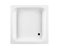 JIKA SOFIA Sprchová vanička, ocelová, čtvercová 90x90x14,5,  Bílá