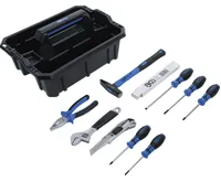 BGS Přenosný box na nářadí, plast, včetně nářadí, 11 dílná