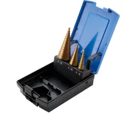 BGS Vrtáky kónické HSS, stupňovité, potitanované, sada 3 díly BGS Vrtáky kónické HSS, stupňovité, potitanované, sada 3 díly