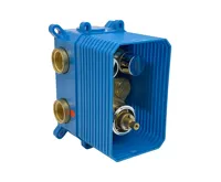 Termostatická podomítková tlačítková baterie - 2-cestná - oválný kryt (4)