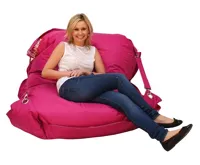 Sedací pytel 189x140 comfort s popruhy pink (3)