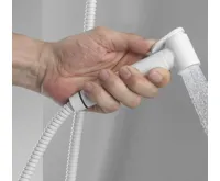 SAPHO Podomítková bidetová baterie se Stop sprškou, kulatá, progresivní kartuše, bílá mat (4)