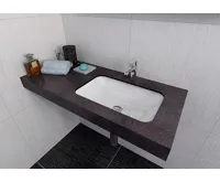 SAPHO JAPURA umyvadlo zápustné, litý mramor, 55x36cm, bílá (4)