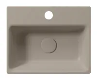 GSI NUBES keramické umývátko 40x32cm, broušená spodní hrana, tortora mat (3)