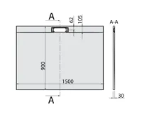 POLYSAN KAZUKO sprchová vanička z litého mramoru, obdélník 150x90cm, bílá (6)