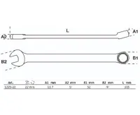 BGS Klíč očkoplochý, extra dlouhý, 22 mm (3)