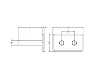 SAPHO Krycí rozeta obdélníková k připojení TWIN, černá mat (2)