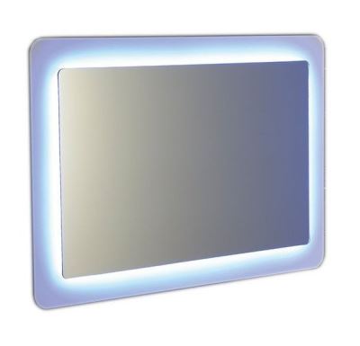 LORDE LED podsvícené zrcadlo s přesahem 900x600mm, bílá