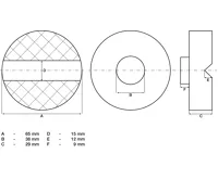 BGS Gumová podložka | pro zvedák | 65 × 38 mm - BGS 72108 (1)