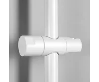SAPHO Sprchová tyč, posuvný držák, kulatá, 700mm, bílá mat (3)