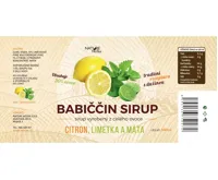 Nature NoTea s.r.o. Babiččin sirup - Citron s limetkou a mátou 0.5l (1)