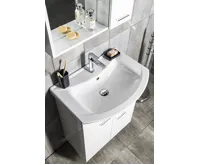 AQUALINE ZOJA umyvadlová skříňka 61,5x74x32cm, 2x dvířka, 1x zásuvka, bílá (5)