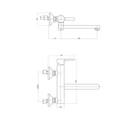SAPHO ESPADA nástěnná dřezová baterie, chrom (5)