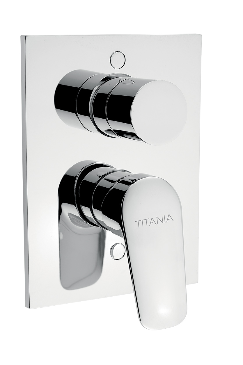 NOVASERVIS Vanová sprchová podomítková s přepínačem Titania Pure chrom - 90350R,0