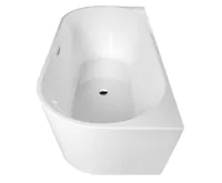 AQUALINE TAJO nástěnná stojící vana, 170x80cm, bílá (7)