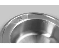 AQUALINE Nerezový vestavný dřez kulatý 51x18cm (4)