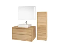 Opto, koupelnová skříňka s keramickým umyvadlem, černá 2 zásuvky, 810x580x458 mm (7)