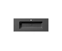 GSI PURA keramické umyvadlo Slim 122x46cm, černá mat (1)