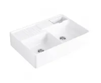 Keramický dřez Villeroy & Boch Double 895.2 Bílá keramika Keramický dřez Villeroy & Boch Double 895.2 Bílá keramika