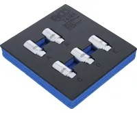 BGS Vložka do dílenského vozíku 1/6: sada zástrčných hlavic pro bezpečnostní šrouby ráfků pro (3)