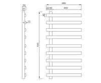 SAPHO ELCOR elektrický sušák ručníků 480x920x50 mm, 128 W, bílá mat (8)