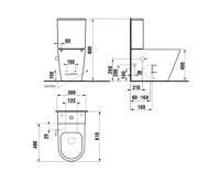 SAPHO PACO CLEANWASH WC kombi, integrovaná baterie a bidet. sprška, spodní/zadní odpad, bílá (8)