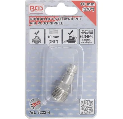 BGS Adaptér pro pneumatické nářadí, 10 x 3/8"