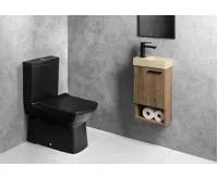 SAPHO PICCOLINO betonové umývátko 30,8x17cm, baterie vlevo, žlutá mat (3)