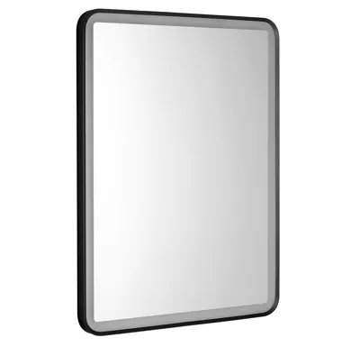AQUALINE SWIDA zrcadlo s LED osvětlením 60x80cm, dotykový senzor, stmívatelné, černá mat
