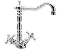 SAPHO ANTEA stojánková umyvadlová baterie s retro hubicí s výpustí, chrom SAPHO ANTEA stojánková umyvadlová baterie s retro hubicí s výpustí, chrom