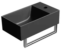 GSI KUBE X keramické umývátko 40x23cm, pravé/levé, černá mat (5)