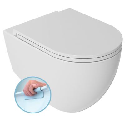 ISVEA INFINITY závěsná WC mísa, Rimless, 36,5x53cm, bílá
