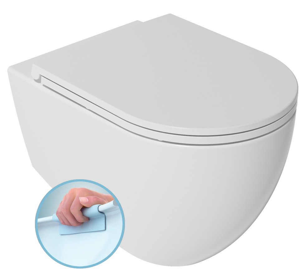 ISVEA INFINITY závěsná WC mísa, Rimless, 36,5x53cm, bílá
