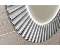 SAPHO PRIDE STRIP kulaté zrcadlo s LED osvětlením v rámu ø 90cm, stříbrná (6)