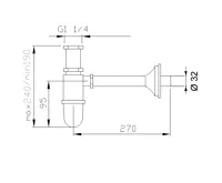 SAPHO RETRO umyvadlový sifon 5/4", odpad 32 mm, chrom (4)