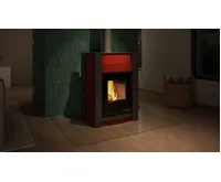 HS Flamingo Krbová kamna AQUAFLAM VARIO ® KALMAR 11kW červená teplovzdušná verze) (20)