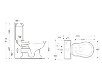 KERASAN RETRO WC kombi mísa 38,5x72cm, zadní odpad, bílá (6)