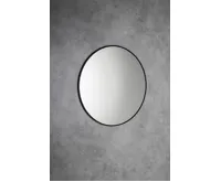 SAPHO AROWANA kulaté zrcadlo v rámu ø 90cm, černá mat (5)