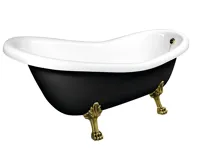 POLYSAN RETRO volně stojící vana 167,5x76x71cm, nohy bronz, černá/bílá POLYSAN RETRO volně stojící vana 167,5x76x71cm, nohy bronz, černá/bílá