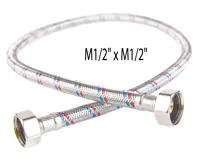 NOVASERVIS Nerezová hadička M1/2" x M1/2"-50cm - PWS4