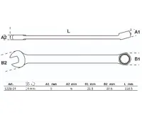 BGS Klíč očkoplochý, velmi dlouhý, 14 mm (1)