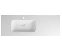 SAPHO ARUBA umyvadlo, Rockstone, 140x51,5cm, levé, bílá mat (3)