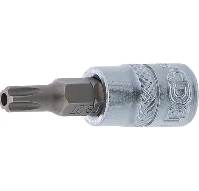 BGS Hlavice zástrčná 1/4" TS-Profil TS 27 s vrtáním