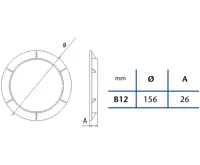 CATA Upevňovací kroužek s vnitřním závitem pro ventilátor CATA B-12