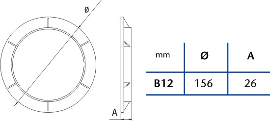 Cata upevňovací kroužek s vnitřním závitem pro ventilátor cata b-12